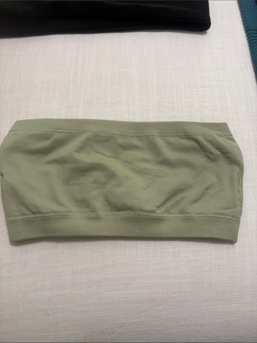 CSB Light Olive Green Bandeau Tube Top Sz S